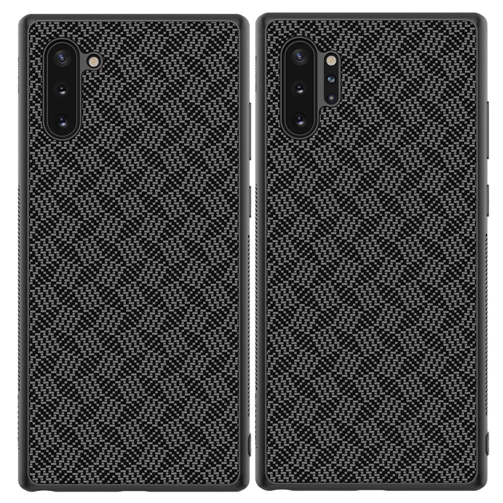 Nillkin Синтетический Чехол из углеродного волокна для samsung Galaxy Note 10 Plus текстурированный нейлоновый защитный чехол