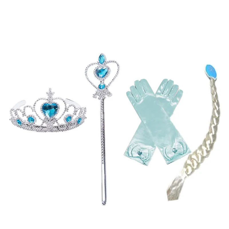 Cosplay Queen Elsa Dresses Elsa Elza Costumes Princess Anna Dress for Girls Party Vestidos Fantasia Kids Girls Clothing Elsa Set