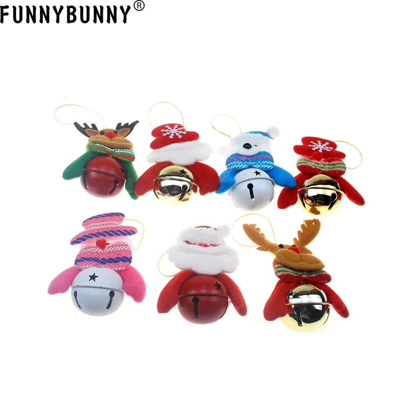 FUNNYBUNNY рождественские колокольчики для украшения дома Рождественская елка украшения, снеговик/старый человек/медведь/Лось