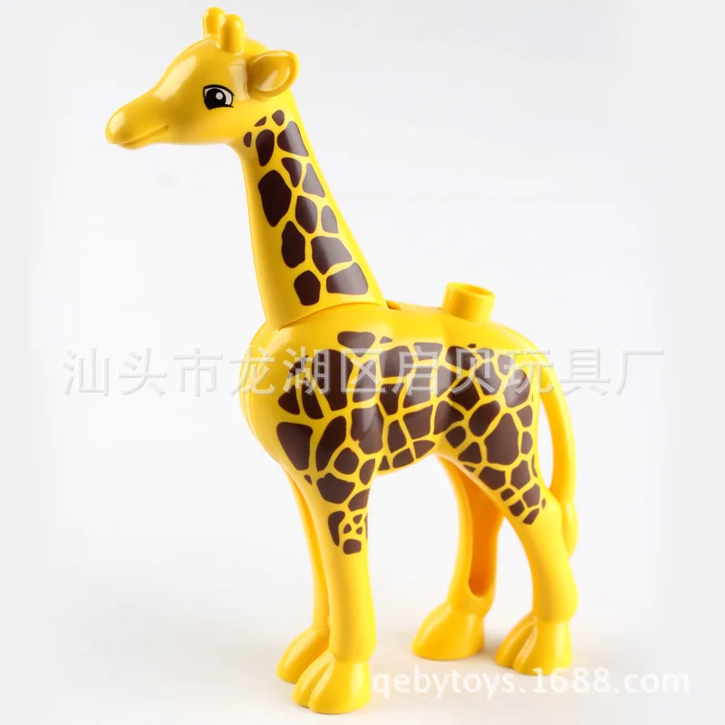 

DIY Large Particles Building Blocks Parts-Animal Park Elephant Lion Giraffe Panda Animal Accessories Educational Toy