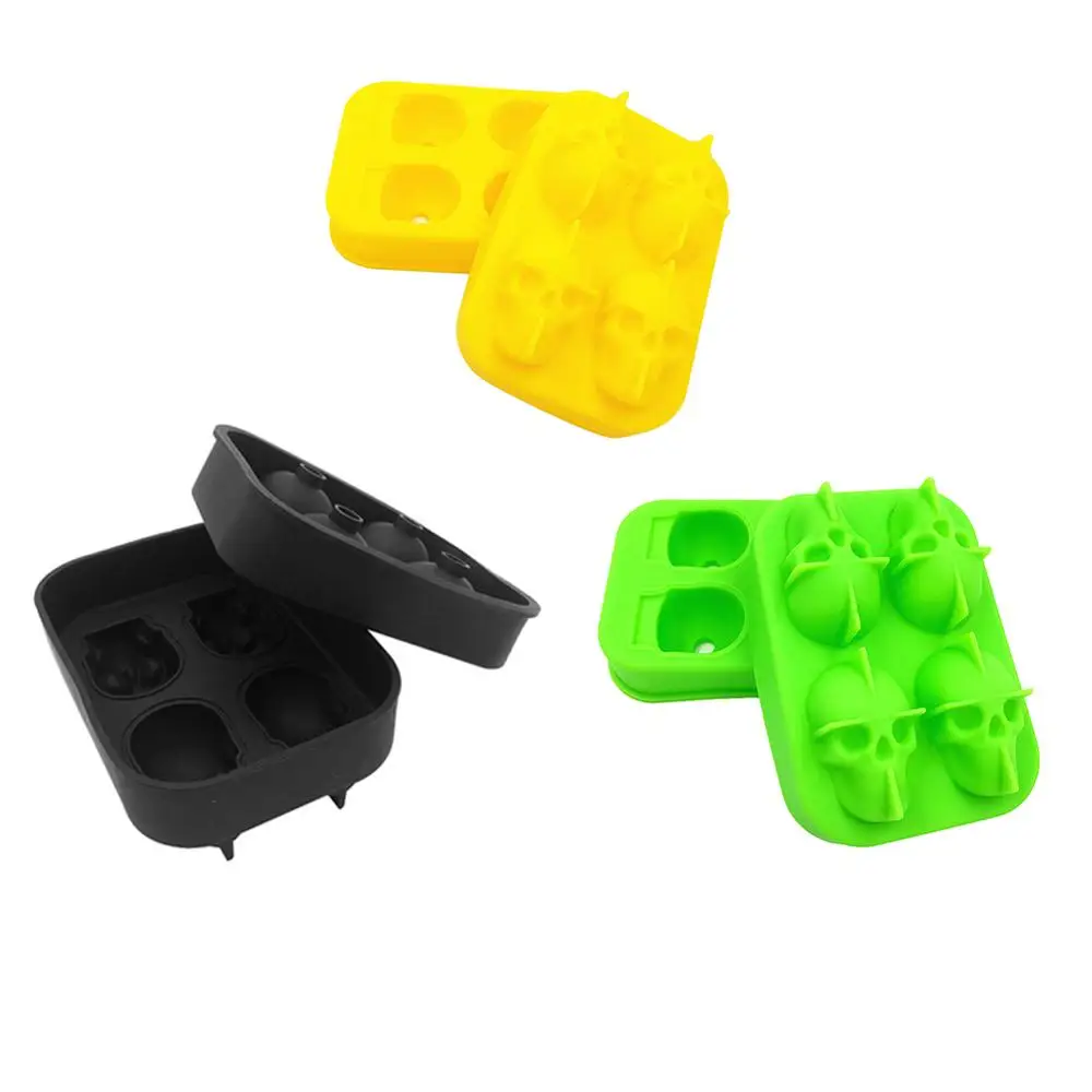 Силиконовая форма для льда 3D лоток в виде черепа кубика виски вина кухни конфет
