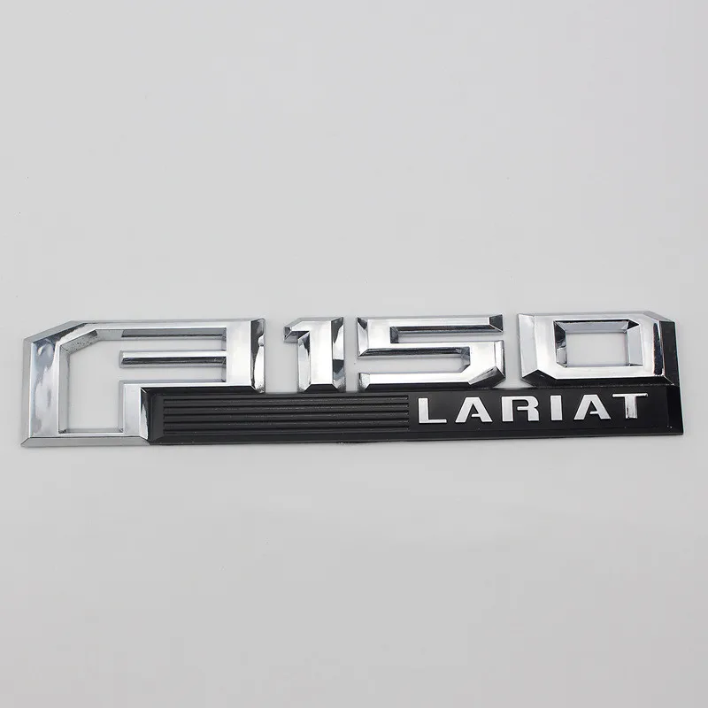 20 шт. 26,3 см* 5 см ABS пластик F150 LARIAT F150 XLT Эмблема для багажника значок боковые наклейки с логотипами черный, серебристый