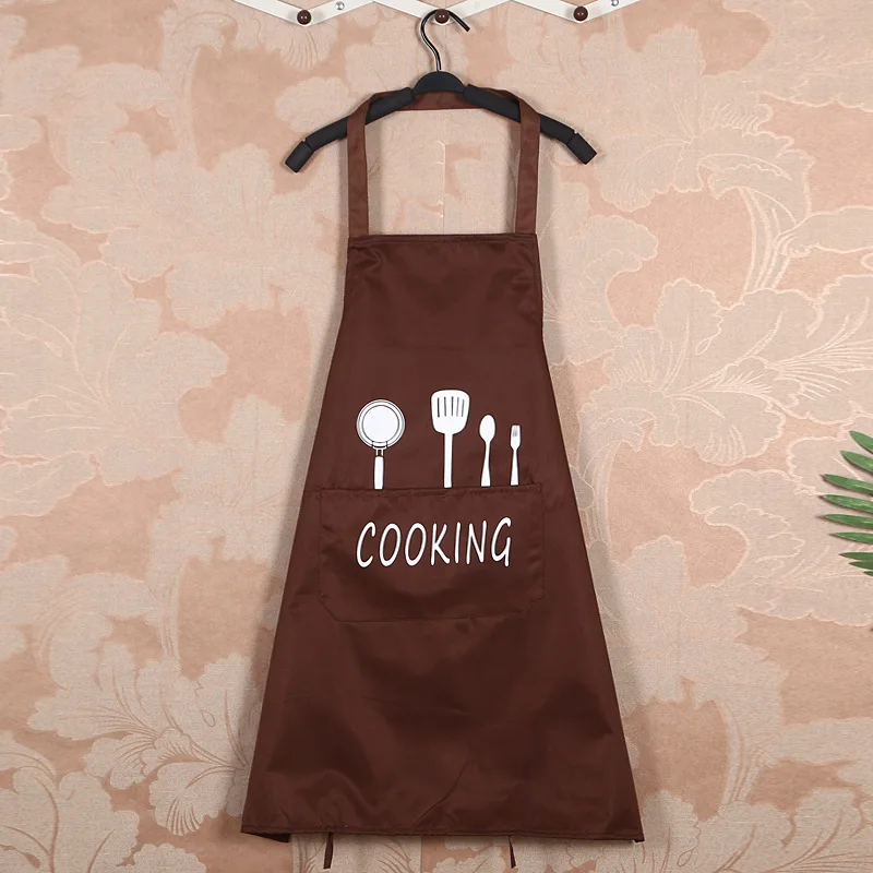 1PC Polyester Water-Proof Oil-proof Women Apron Sleeveless For Kitchen Baking Cooking Aprons Black White Women Man Aprons