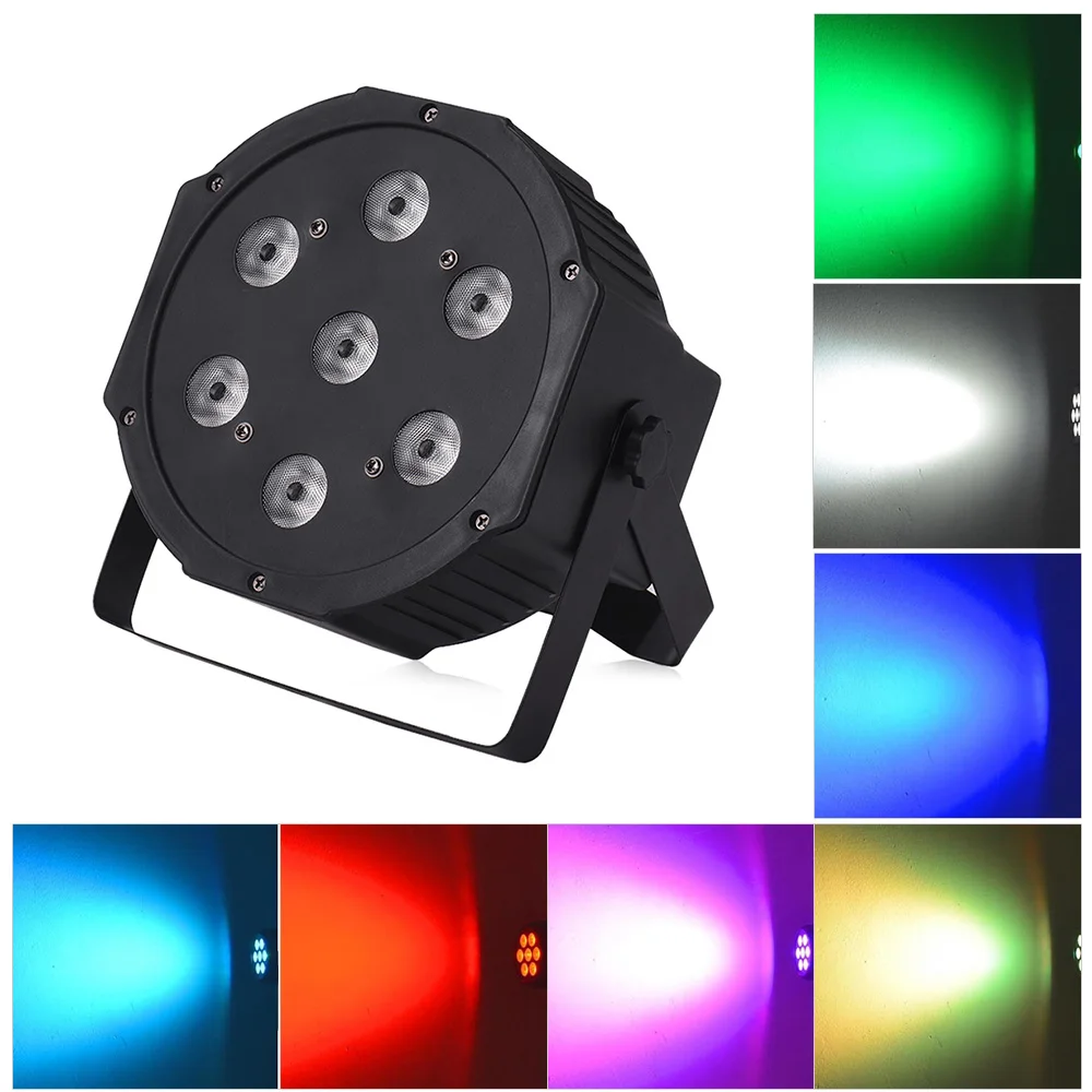 Профессиональное Освещение сцены светодиодный PAR свет 7 светодиодный s 4 в 1 RGBW DMX512 8/5 каналов с пультом дистанционного управления для KTV Клубные вечерние DJ шоу