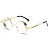 Round Metal Myopia Glasses Gothic Steampunk Vintage Shield Eyewear Shades Prescription 0 -0.5 -0.75 -1.0 -2.0 -3.0 To -6.0 3