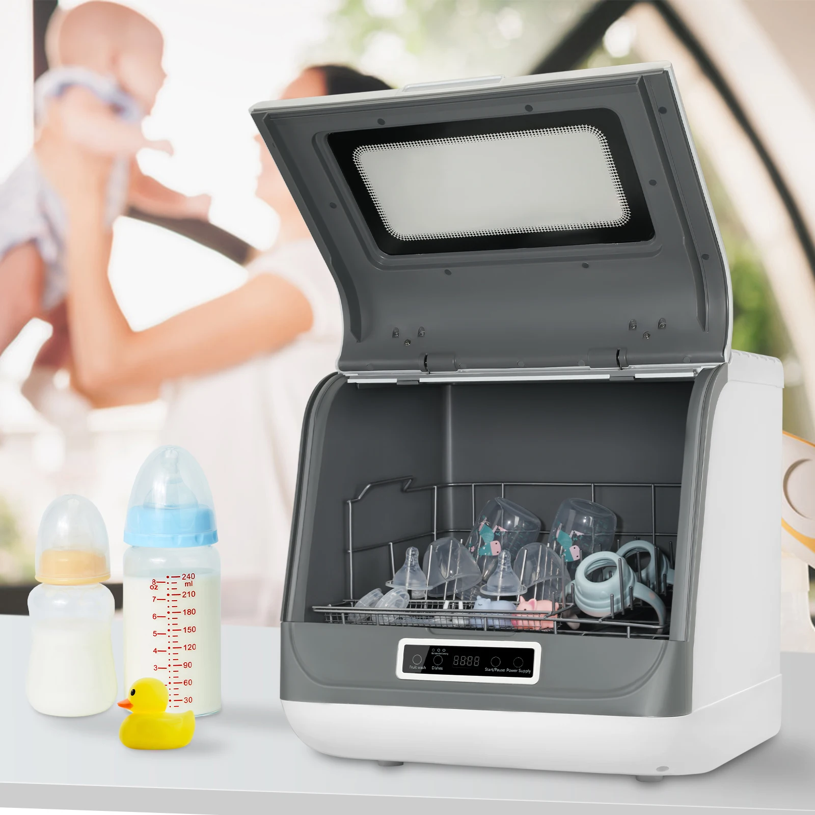 Desktop Dishwasher Free Installation Of Automatic Drying Storage And