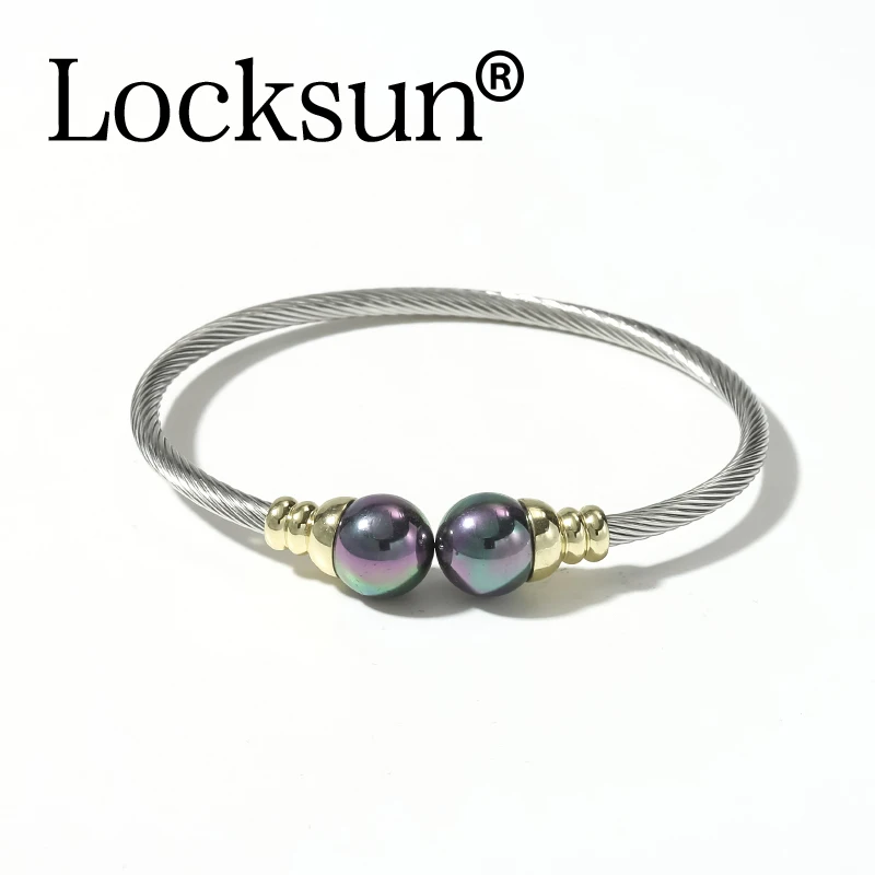 Locksun, Новое поступление, женские браслеты, модные ювелирные изделия на цепочке, амулеты, аксессуары из нержавеющей стали, открытые регулируемые браслеты