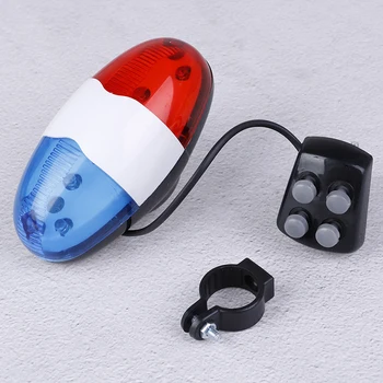 

1x Bicycle Bell 6 LED 4 Tone Bicycle Horn Bike Call LED Bike Police Light Electronic loud Siren Kid Accessories Bike Scooter MTB