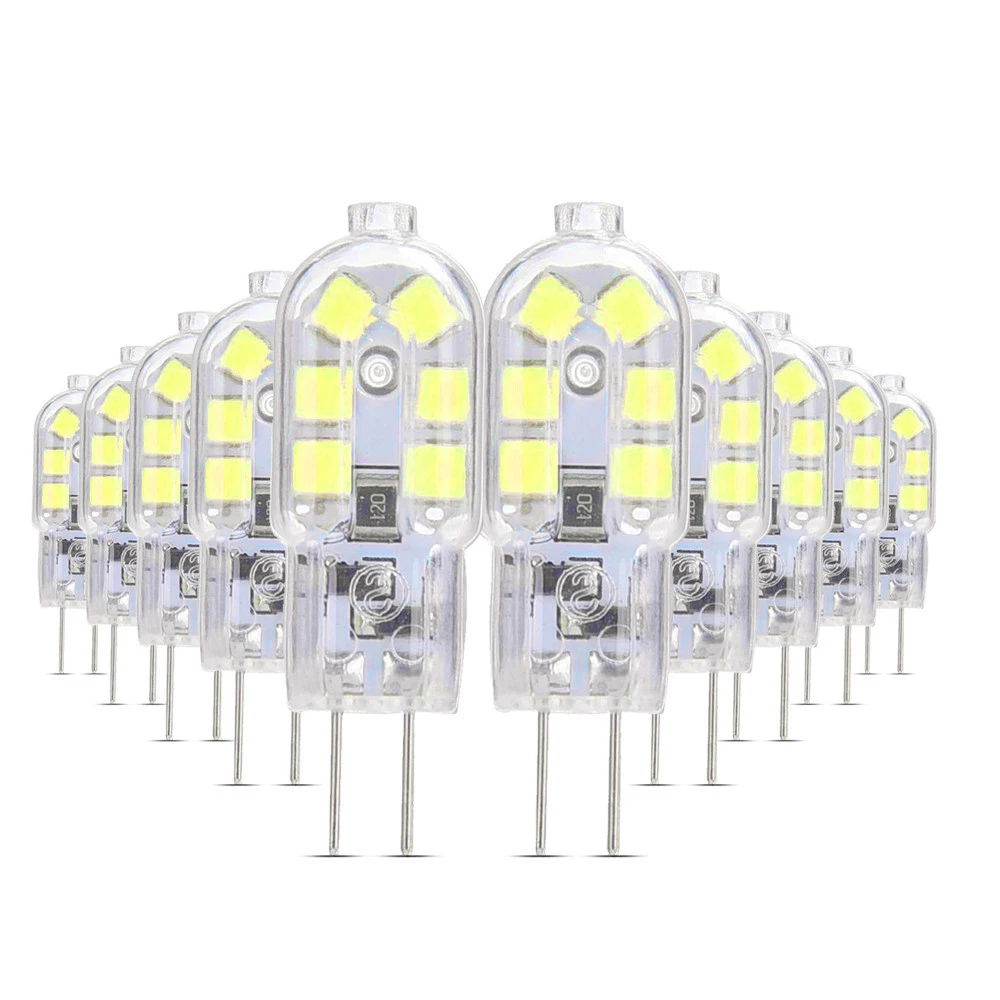 Светильник 10pcs/lot Led Bulb 1.5w Bi-pin Base Halogen Equivalent Acdc12 Volt warm White /white 3000k 6000k 360 Degree Саф | Лампы