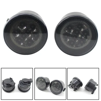 

2Pcs LED Front Grille Turn Signal Light Front Fender Side Marker Light Assembly For Jeep Wrangler JK JKU Car-Styling Accessories