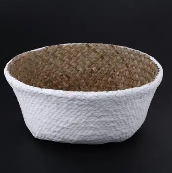 

nk Grass Knit Foldable Storage Laundry Toy Big Belly Basket