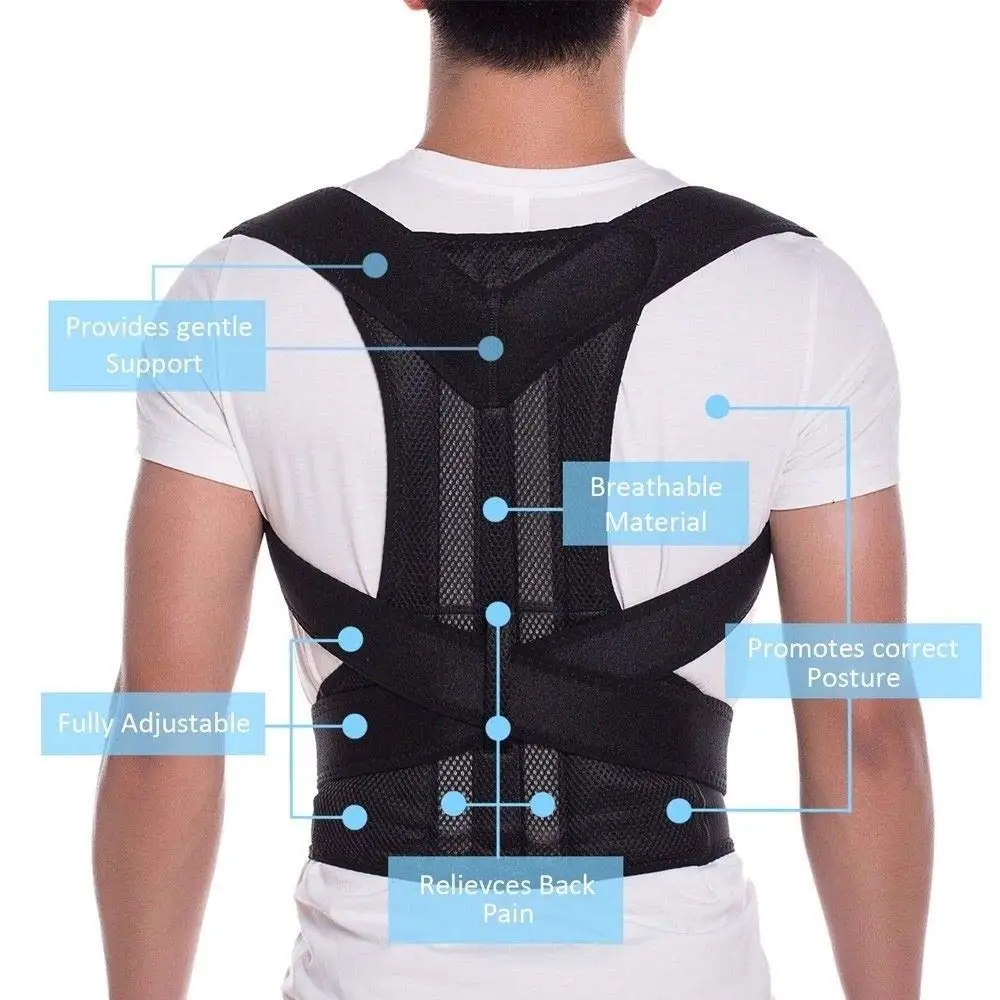 Adjustable Posture Corrector Brace Back Support Belt Cotton Inner Layer Waist Length Fits Tactical Gear Support for The Back