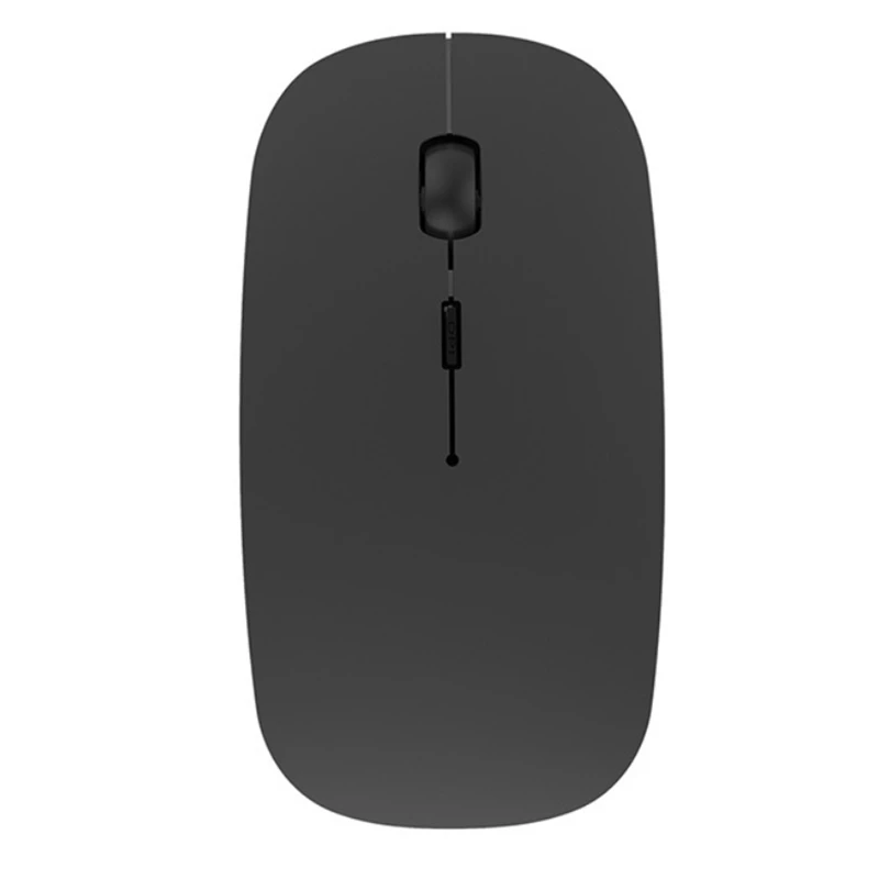 Черный 2,4G Беспроводная+ Bluetooth двойной режим 2 в 1 перезаряжаемая мышь 1600 dpi эргономичная Портативная оптическая мышь для ноутбука ПК планшета iPad - Цвет: Черный