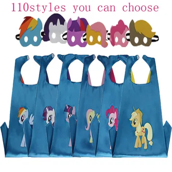 

110styles Newest Superhero Spiderman Batman Capes Cloak+Mask Cosplay Double Side Christmas Costume for Kids Birthday Party Gifts