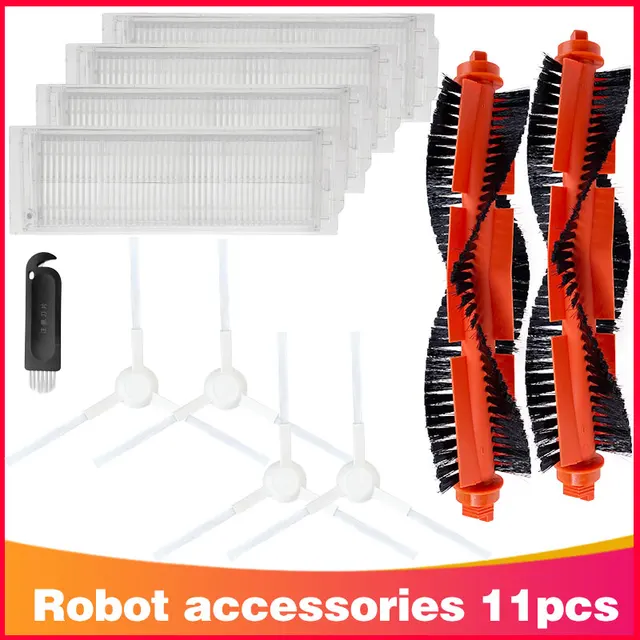 Hepa Filter Roller Side Brush Mop Rag Cloth for Xiaomi Mijia LDS / STYJ02YM / Conga 3490 Viomi V2 PRO V3 SE Robotic Vacuum Parts Set 12