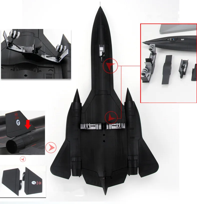 Коллекционная игрушка из сплава модель 1: 72 Масштаб SR-71A Blackbird Mili tary Fight er Air craft Diecast модель для мужчин подарок, украшение