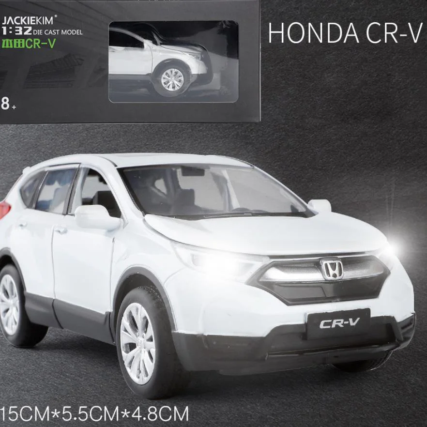 1:32 Масштаб Горячая литья под давлением колеса автомобиля honda suv crv металлическая модель с светильник звук оттягивать автомобиль сплав Коллекция игрушек для подарков - Цвет: Белый