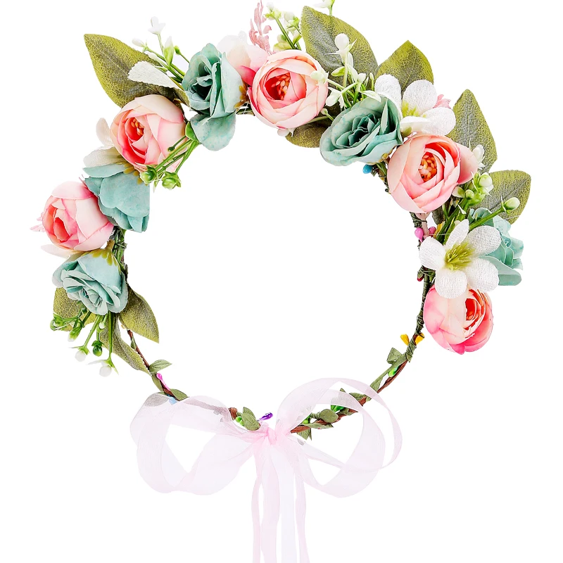 

Rustic wedding crown Blush Pink Bridal flower crown bachelorette hairpiece Mustard floral crown Bridesmaid flower headpiece