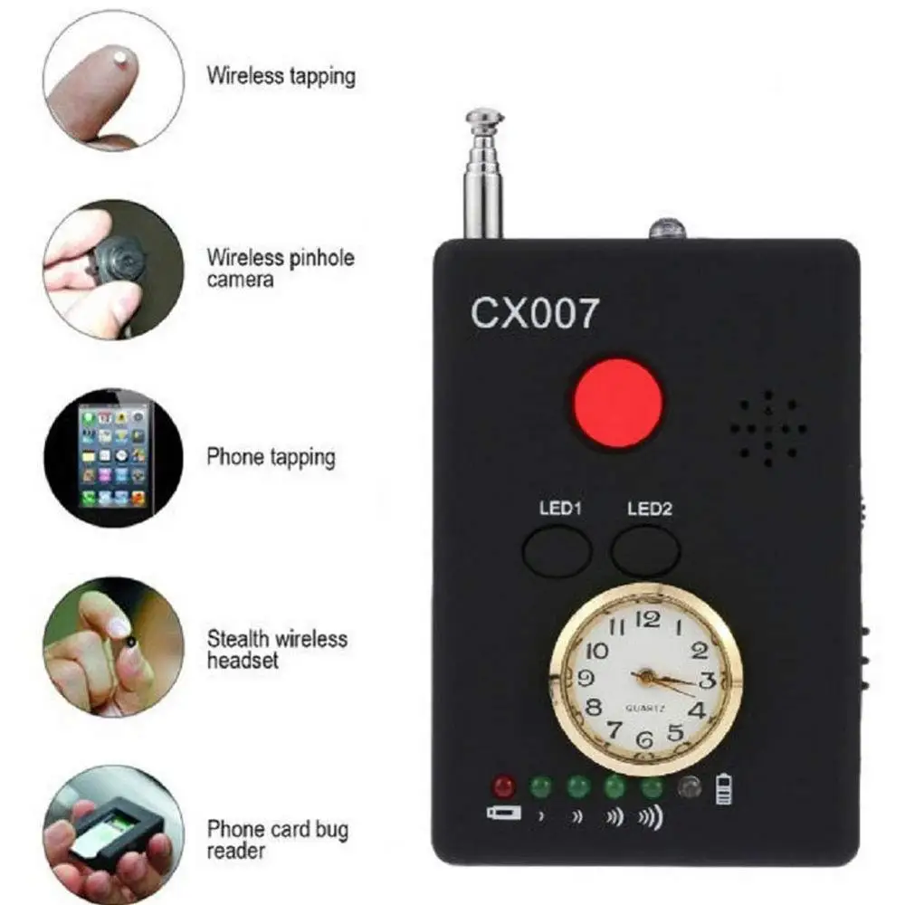 

CX007 Jammer Signal Blocker Anti-Spy Bug Detector Full Range Hidden Camera Cell Phone GPS GSM RF Sound Signal Wiretap Dedektor