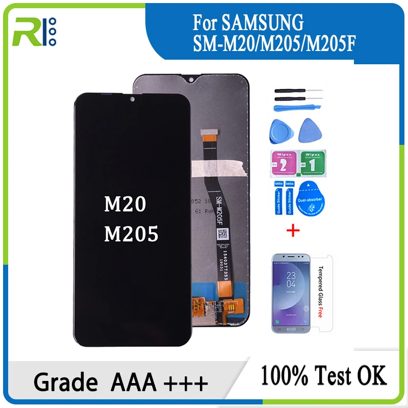 ЖК-дисплей для Samsung Galaxy M20 M205 M205F SM-M205F/DS с сенсорным экраном и дигитайзером |
