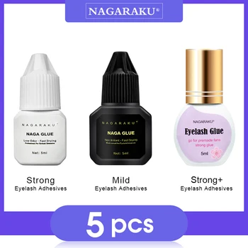 

NAGARAKU 5ml whole sale for 5 pcs/lot low smell odorless no simulation eyelash extension glue soft lash glue eyelash glue stick