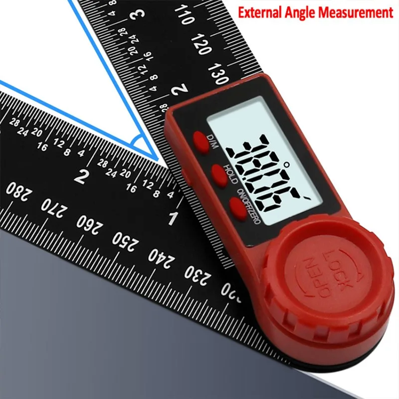  Digital Protractor 200mm 300mm Digital Angle Finder Protractor Ruler Meter Goniometer Level Measuri