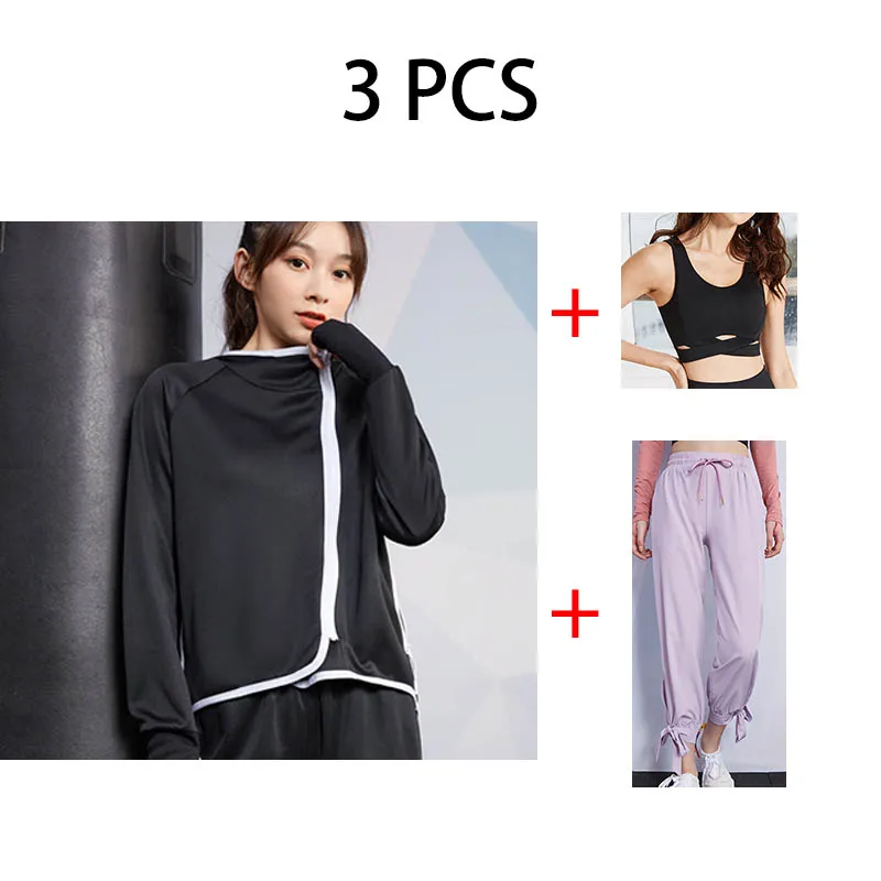 2 TS001-3 Pcs 3 шт./компл. Для мужчин для активного отдыха и развлечений тренажерный зал Фитнес компрессионный спортивный костюм Одежда для бега спортивная одежда топ+ штаны, одежда - Цвет: 2 TS001-3 Pcs