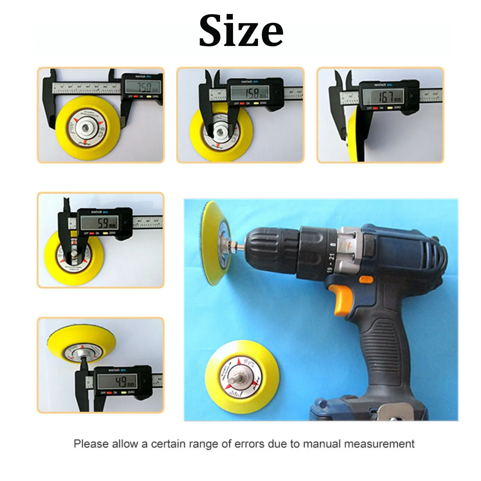 3inch 75mm Hook And Loop Backing Pad Sanding Polishing Pad With Drill Attachment Abrasive Power Tools For Polishing Wood Metal
