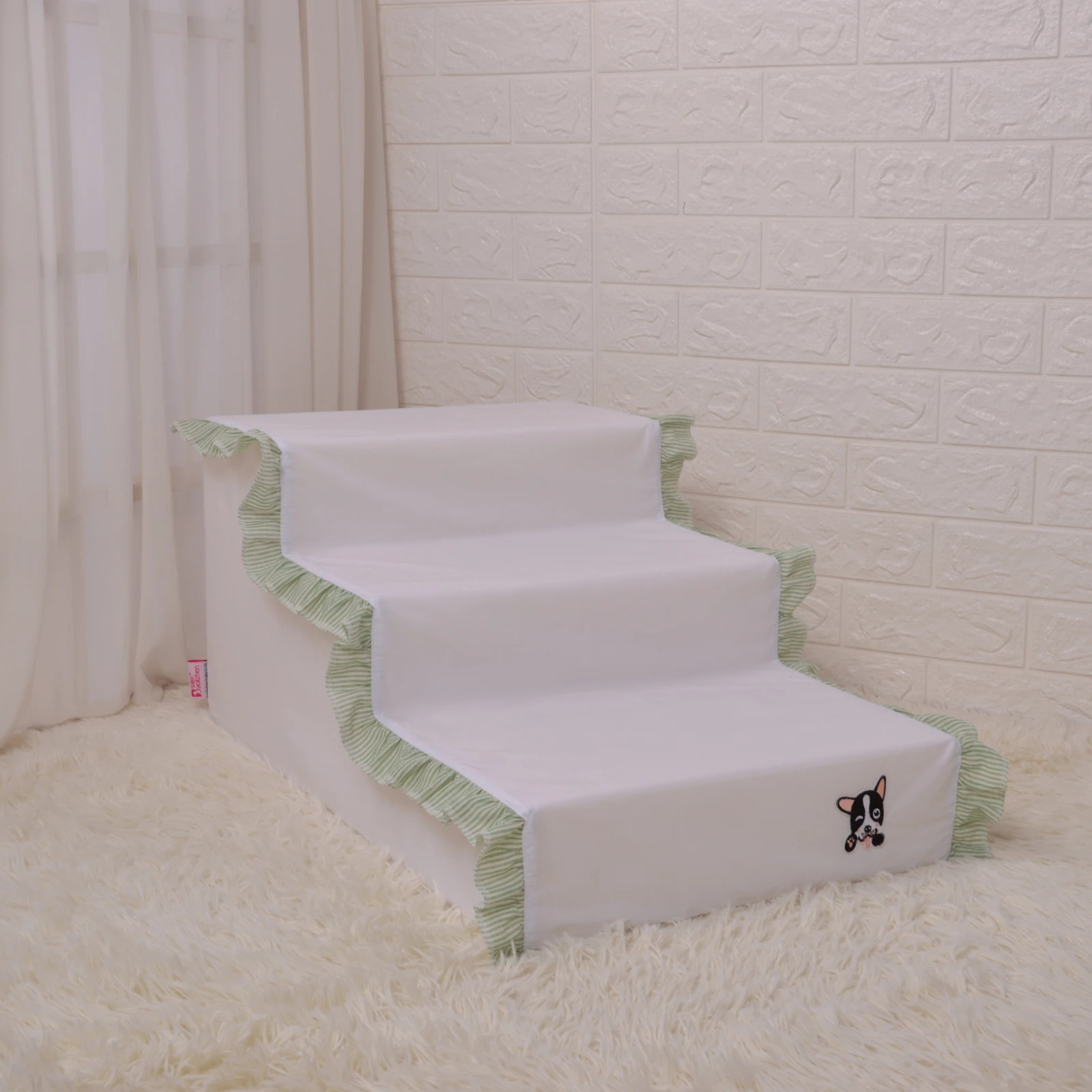 애완 동물 사다리 강아지 계단 개를위한 비 슬립 사다리 작은 개를위한 3 단계 계단 애완 동물 계단 단계