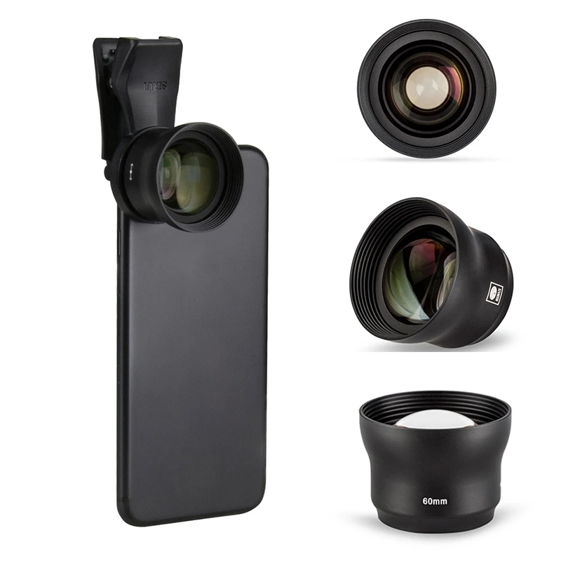 

Sirui 60mm Telephoto Portrait Phone Lens 18MM Wide Angle HD 4K Mobile Lens for iPhone XS X 7 plus Huawei P20 Samsung S9 S8