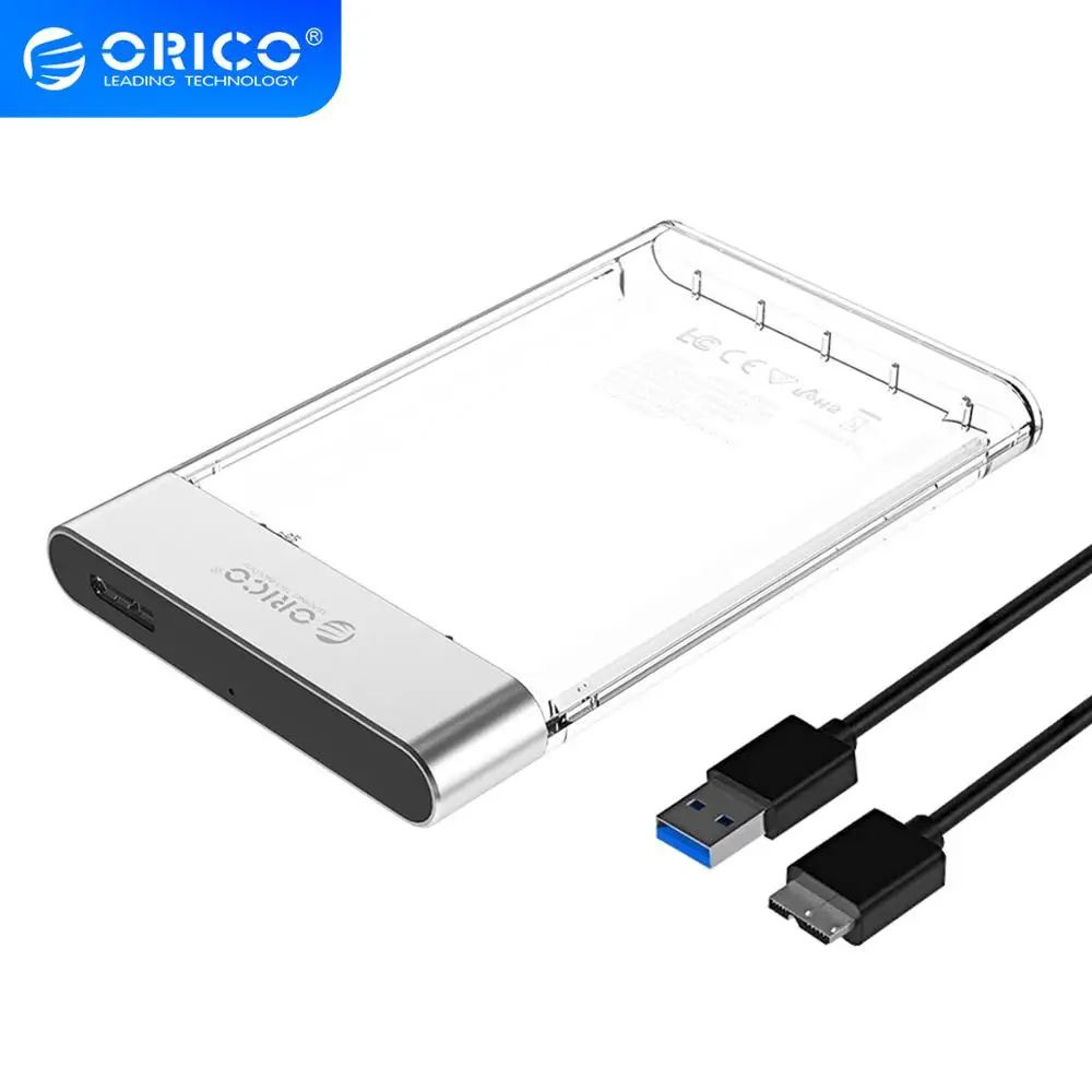Чехол ORICO для жесткого диска 2 5 дюйма прозрачная коробка USB3.0 корпус Micro B SATA к USB 3 0