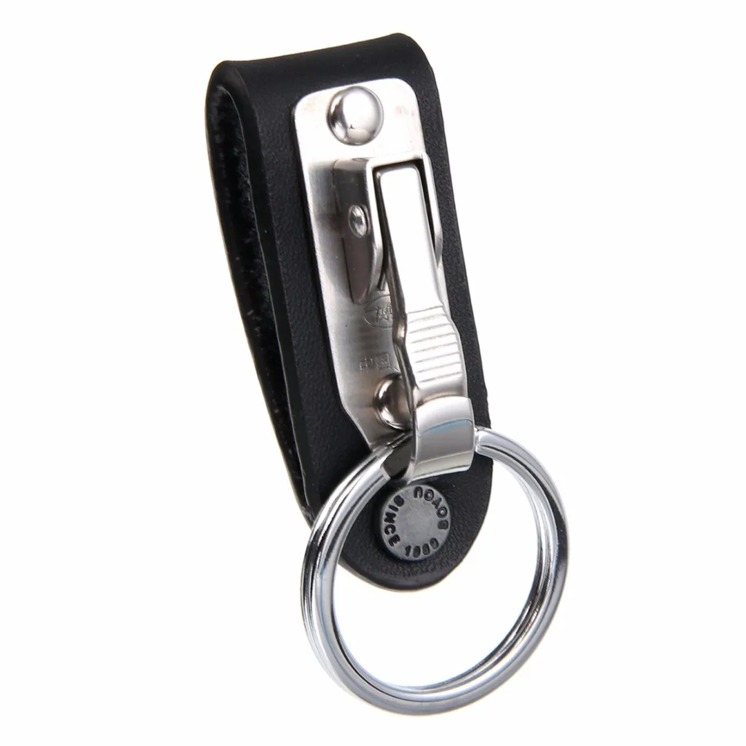 Stainless Steel Compact Quick Release Keychain Belt Clip Key Ring Holder`RU 