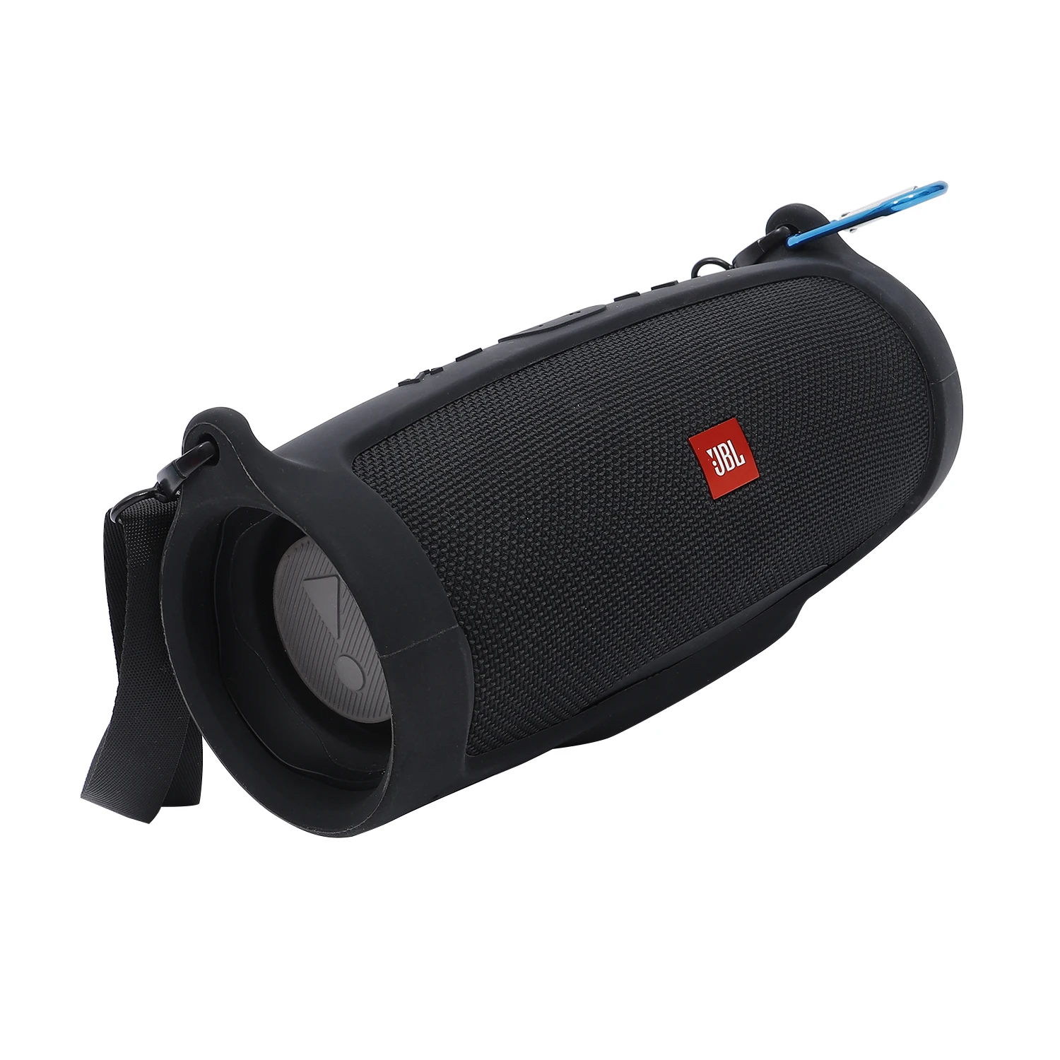 nova capa de silicone pele com alça mosquetão para jbl carga portátil sem fio bluetooth