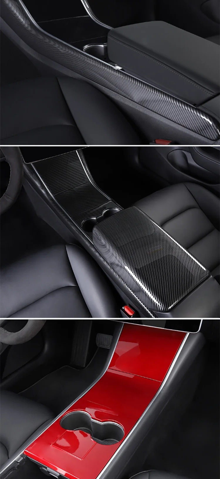 Подходит для Tesla model3 центральный контроль устойчивая к царапинам панель центральный контроль чашка с освещением аксессуары украшения