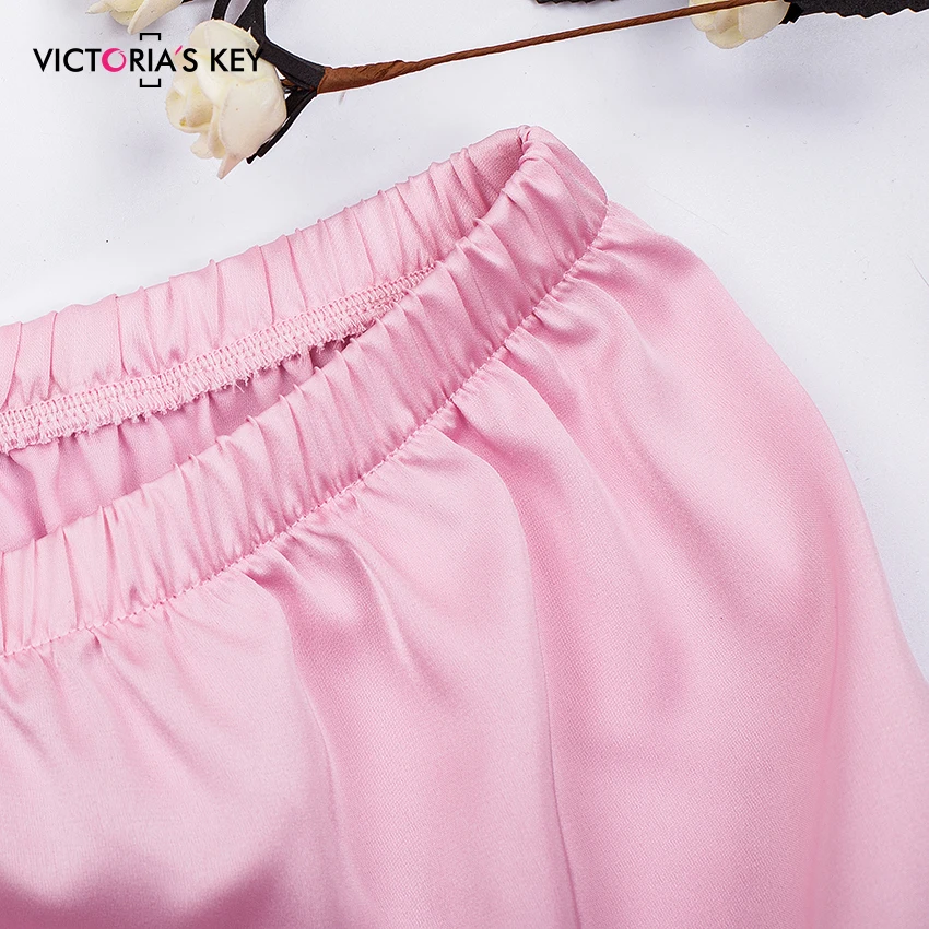VICTORIA'S ключ розовый V Ночная Пижама с горловиной без рукавов из искусственного