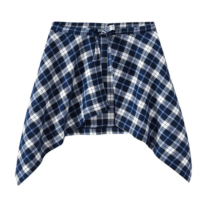 QoolXCWear мужская клетчатая юбка в стиле хип-хоп шотландская танцевальная юбка мужские уличные клетчатые юбки Deace, одежда для мужчин 2095 - Цвет: navy plaid