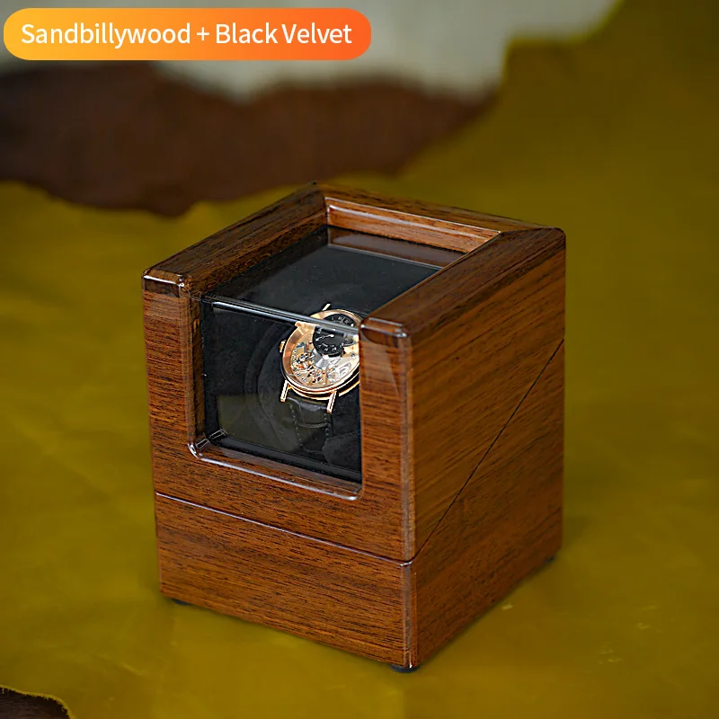 1W Sandbilly w Black Роскошные натуральные часы из цельного дерева, моталки, подгонянные на батарейках, деревянные автоматические часы, моталки, одиночные - Цвет: 1W Sandbilly w Black