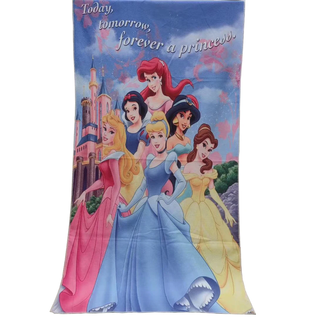 Disney jasmine Princess Baby BathTowel Super Soft Absorbent Beach Swimming Towel Washcloth 70x140cm Girls Kids Gift