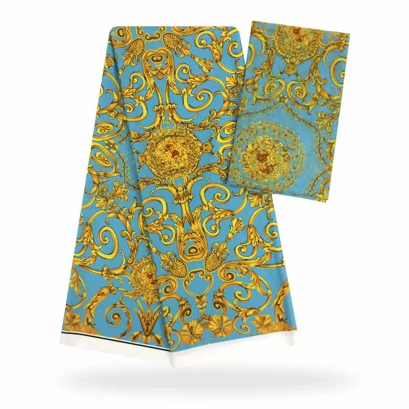 Модальные эластичные атласная шёлковая ткань Африканская мягкая восковая ткань с принтом 2 ярда шифон 4 ярда audel modell имитация Анкары ткань 101006