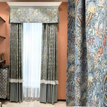 

New Style Light Luxury Curtains for Living Dining Room Bedroom European-style Curtains Thickened Blackout American Curtains