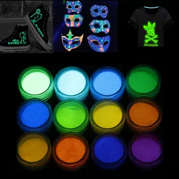 

Fluorescent Glow-in-the-Dark Powder & Pearl Pigment Set Resin Jewelry DIY Craft L4ME