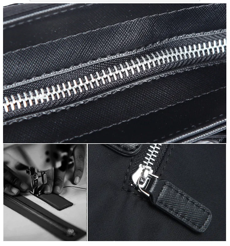 New Men's Briefcase Oxford and PU Leather Business Bag for Male Casual Shoulder Bags Travel Laptop Handbag Men Messenger Bags