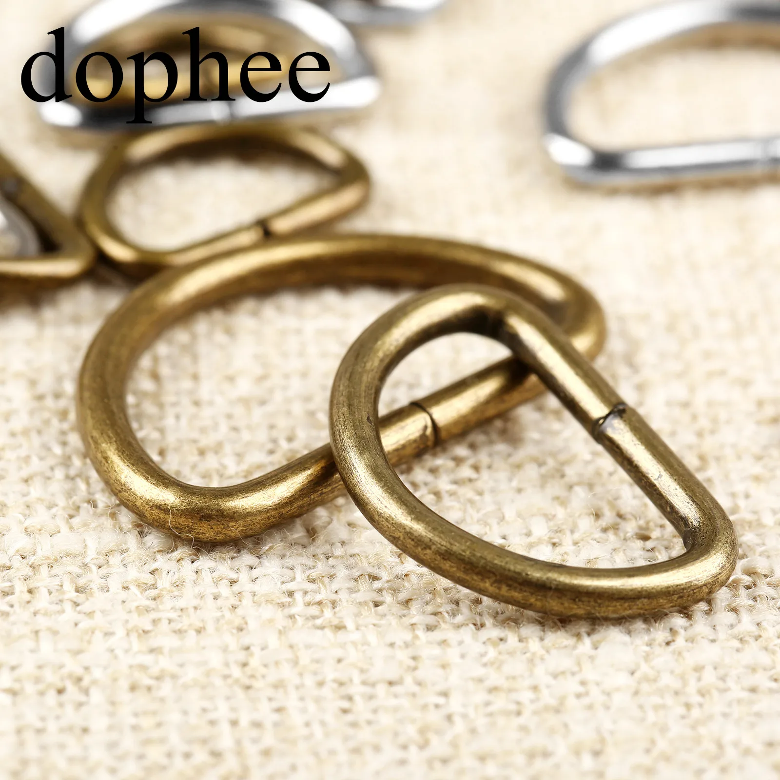 Dophee 20 шт. винтажные металлические D образные кольца пряжки для одежды рукоделия