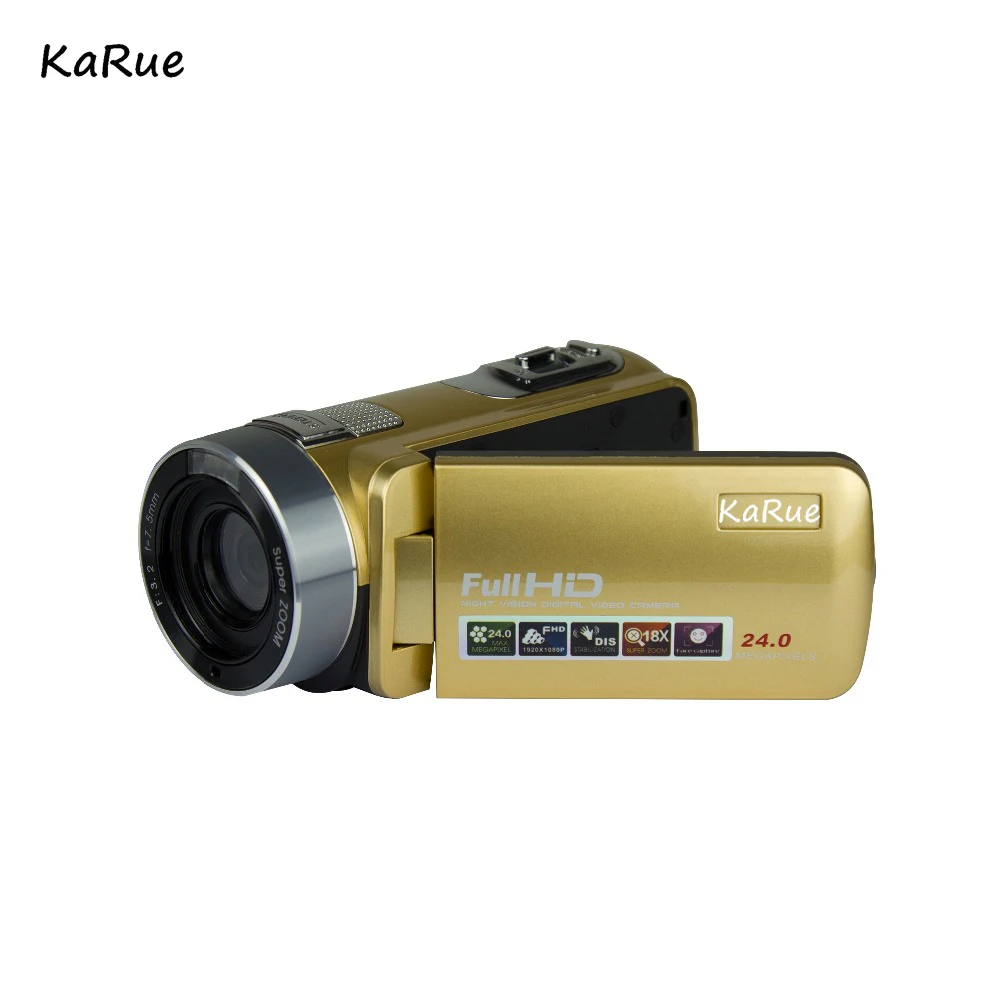 Ночное видение 5MP CMOS цифрового видео Камера видеокамера HD 720P 2,7 дюймов Экран 16xdigital зум Camara De видео Profesional