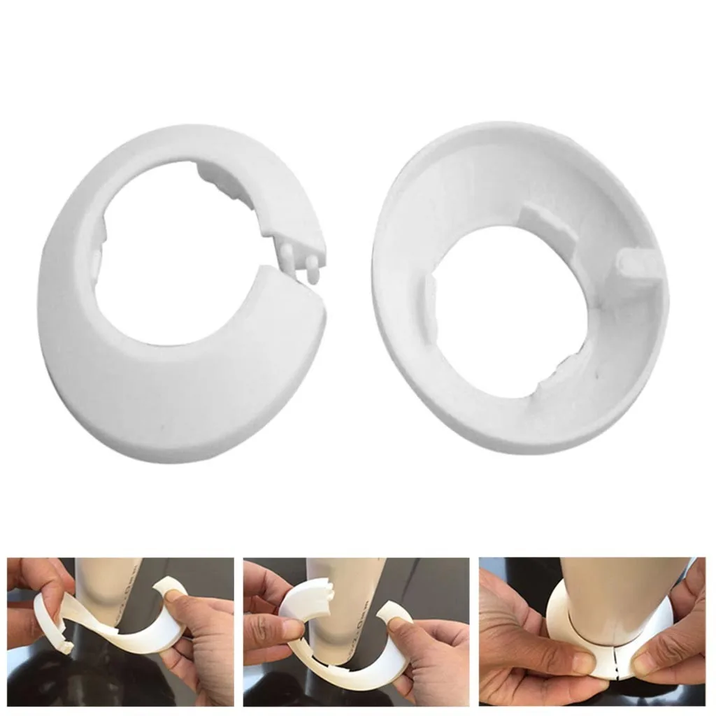 

30 pcs Pipe Cover Radiator Rosette Radiator Pipe Cover White Collar Pipe Protection Kitchen Accessories High Quality