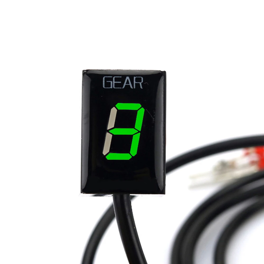 Зеленый Мотоцикл Ecu прямое Крепление 1-6 скорость шестерни дисплей индикатор для Kawasaki ER6N Z1000SX Ninja300 Z1000 Z800 Z750 versys 650 Z400 - Цвет: Зеленый