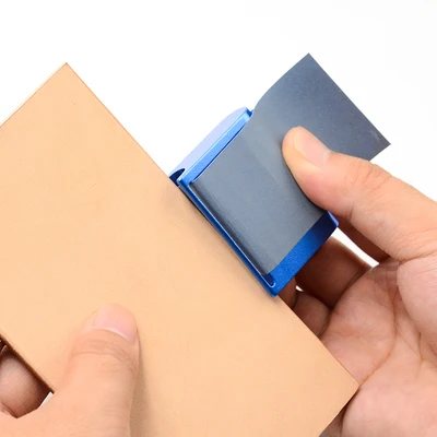 DIY ручной работы кожгалантерея растительного дубления кожаный край шлифовальная наждачная бумага карты слотр полировщик полированный стержень алюминий