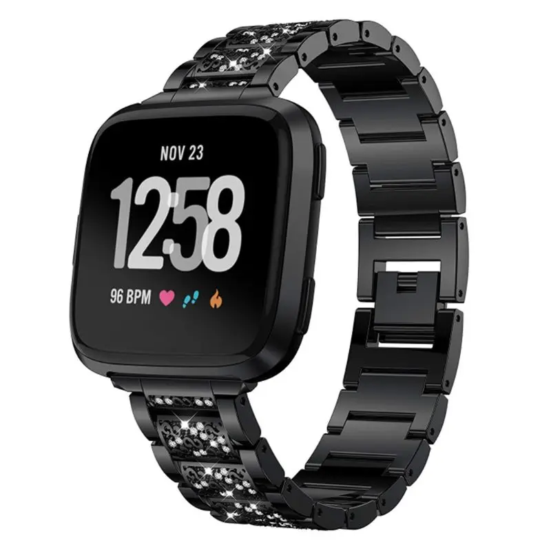 Ремешок для часов для Fitbit Versa, браслет на запястье, умные аксессуары, 125 мм-190 мм, элегантный роскошный сменный ремешок для часов, ремень correa