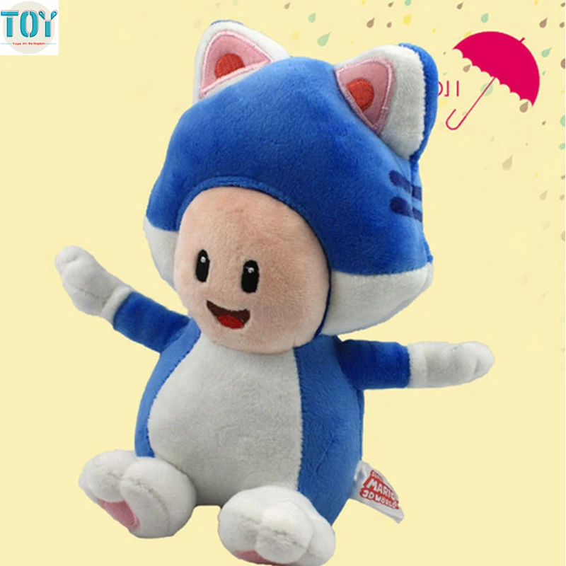 3D мир голубой Кот плюшевая жаба Мягкая игрушка чучело кукла Pupazzo Gatto Neko