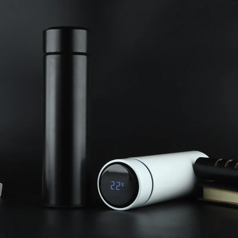 

Bicycle Bottle 304 Stainless Steel Bottle Smart Temperature Display LCD Insulation Cup 4 color 500ML Heat Preservation Cup